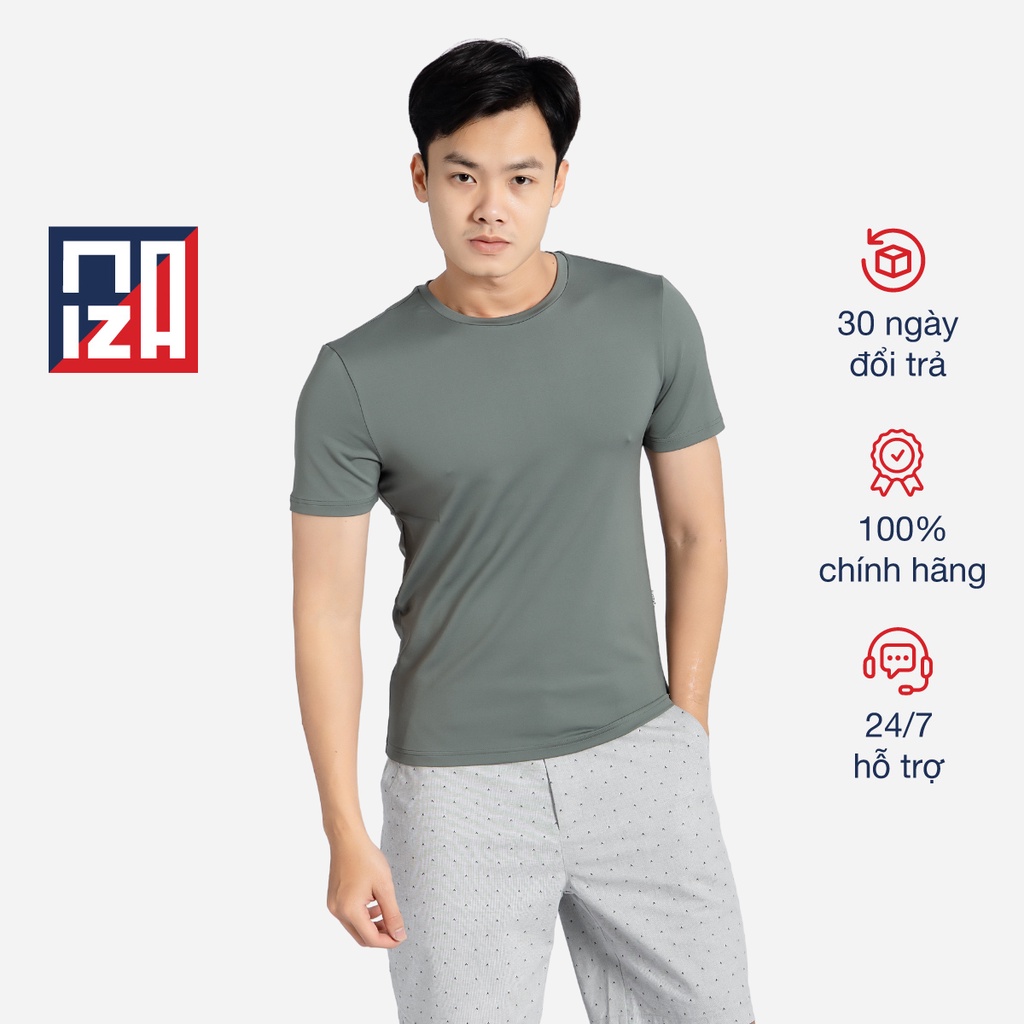 Áo thun ngắn cộc tay nam CIZA cao cấp cổ tròn vải cotton dáng Slim Fit size S M L XL CIZA ATNS21