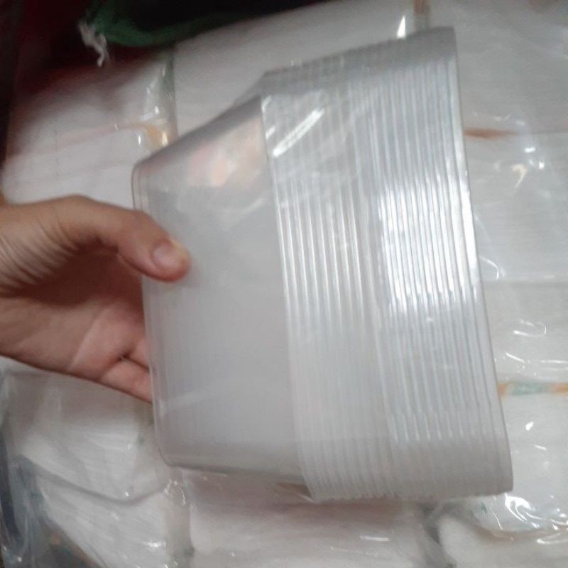Hộp nhựa Thực phẩm Chữ nhật 750ml 50 cái kèm nắp
