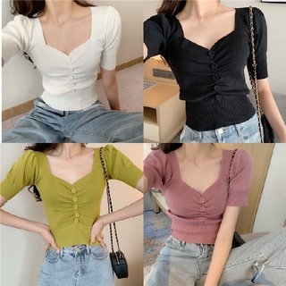 Áo kiểu tay phồng phong cách Hàn Quốc thanh lịch cho nữ