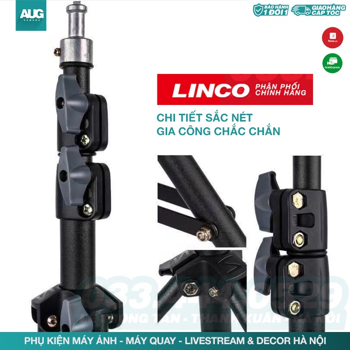 Chân đèn Linco USA cao cấp 2m. Hàng nhập khẩu chính hãng Linco Zenith - Tải trọng 5Kg - AUG Camera &amp; Decor Hà Nội