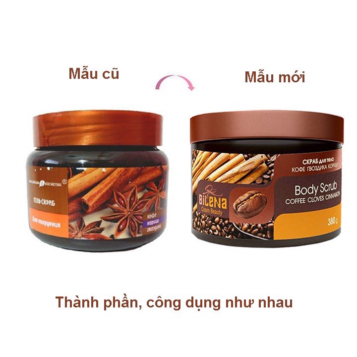 Tẩy Tế Bào Da Chết Body Cơ Thể Quế Hồi Cafe Nga Loại Bỏ Tế Bào Chết Làm Sạch Da Cơ Thể Tăng Cường Lưu Thông Máu