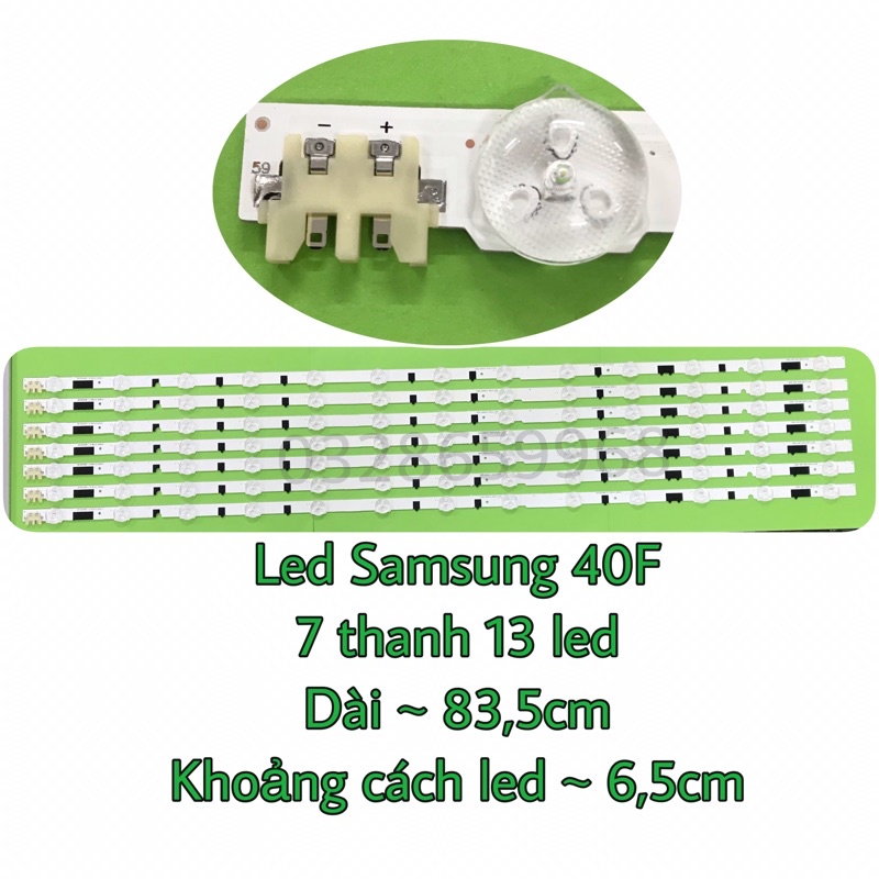 Bộ led Tv Samsung 40F5501 gồm 7 thanh 13 bóng thanh nhôm