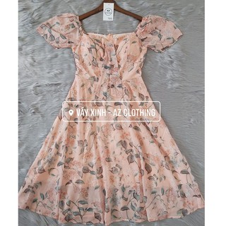 Đầm Voan Hoa 2 Lớp Hàng CAO CẤP size M