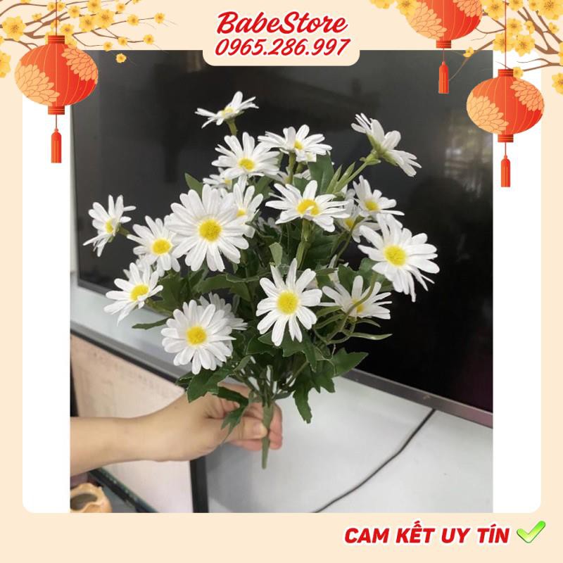 Cúc họa mi 23 bông -Hoa giả-Hoa lụa Daisy loại đẹp như thật