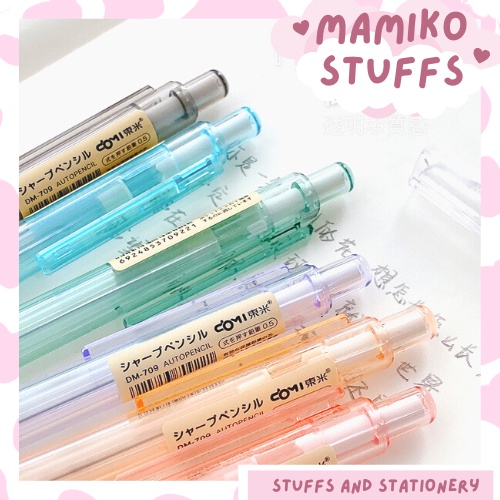 BÚT CHÌ BẤM TRONG SUỐT NGÒI 0.5 SIÊU XINH MINIMALIST