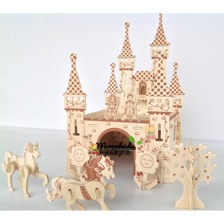 Đồ chơi lắp ráp gỗ 3D Mô hình Princess Castle