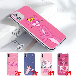 Ốp điện thoại TPU mềm hình chú báo hồng màu trong suốt 112U cho iPhone XS Max XR X 11 Pro 7 8 6 6S Plus
