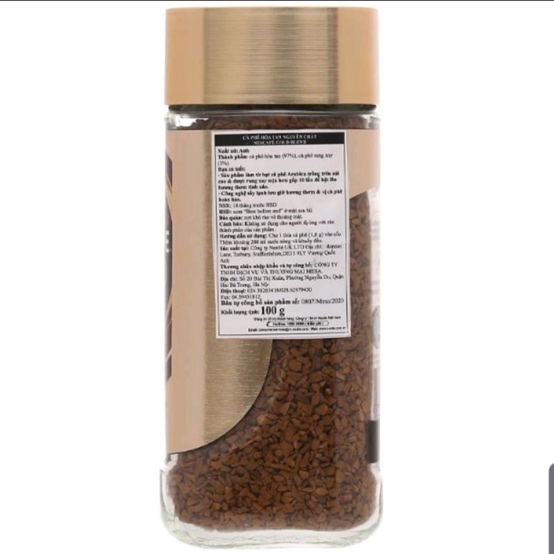 Cà Phê hòa tan cao cấp Nescafe Gold Blend 100g