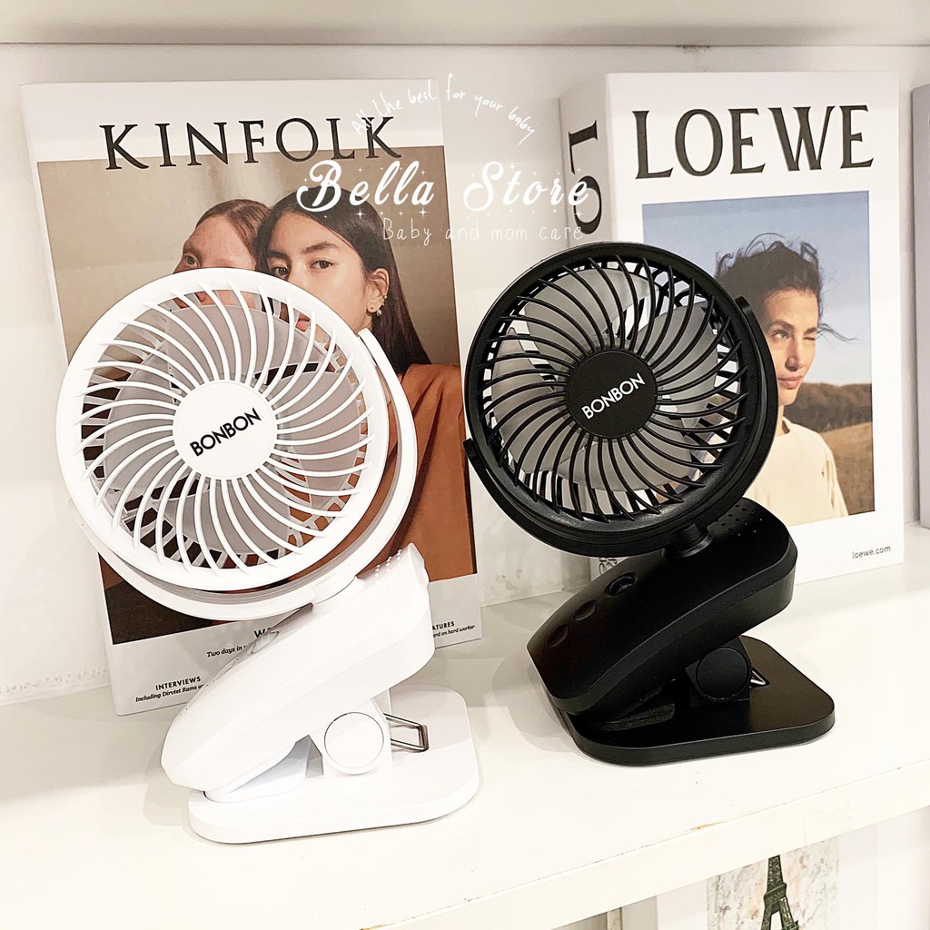 🆕 [SIÊU HÓT] QUẠT TREO XE ĐẨY VÀ ĐỂ BÀN MÀU ĐEN VÀ TRẮNG CAO CẤP 💦 | BigBuy360 - bigbuy360.vn