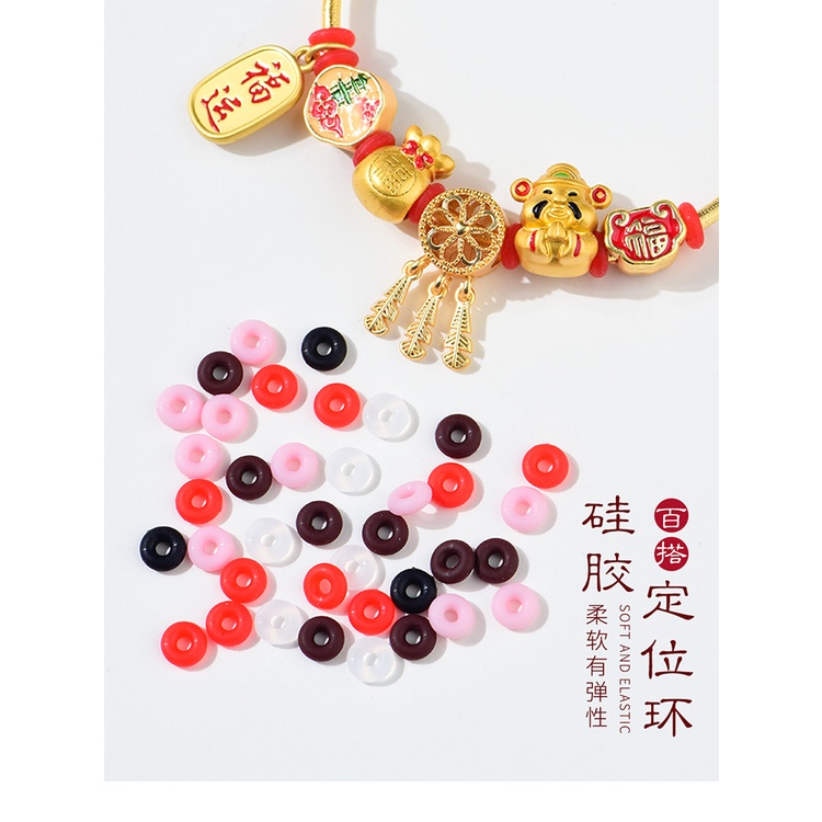 Vòng Tay Cao Su Cố Định Hạt Ngọc Trai Bằng Silicon Trong Suốt Chống Mòn Diy