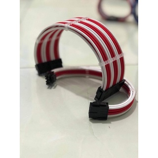 Dây nguồn bọc lưới nối dài 6pin 8pin 24pin mix màu