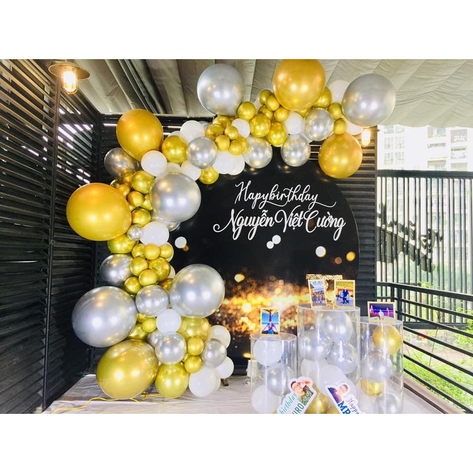 Combo bóng trang trí sinh nhật 6x-9x giá rẻ happy birthday cho trai và gái