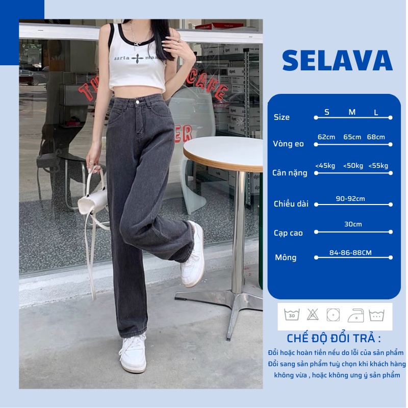 Quần jean nữ, quần bò nữ ống rộng đen xám phong cách Ulzzang School - Quần jeans baggy suông màu xám tro QJ02