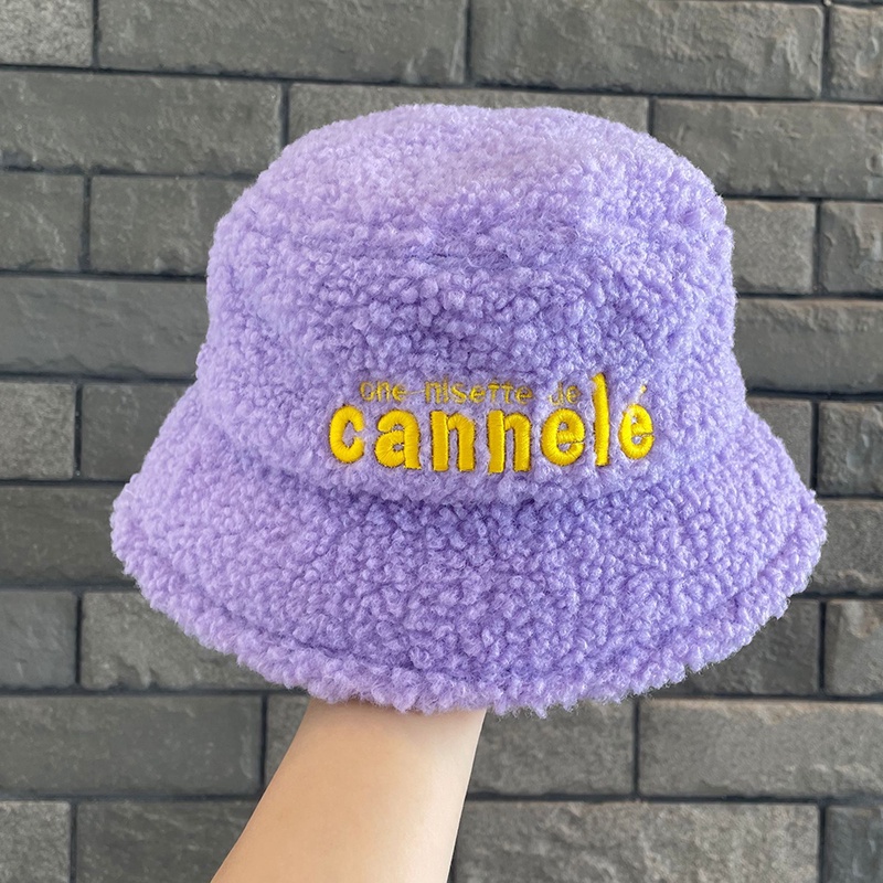 Mũ Bucket Lông Cừu Chống Gió Giữ Ấm Mùa Thu Đông Phong Cách Hàn Quốc Cho Bé