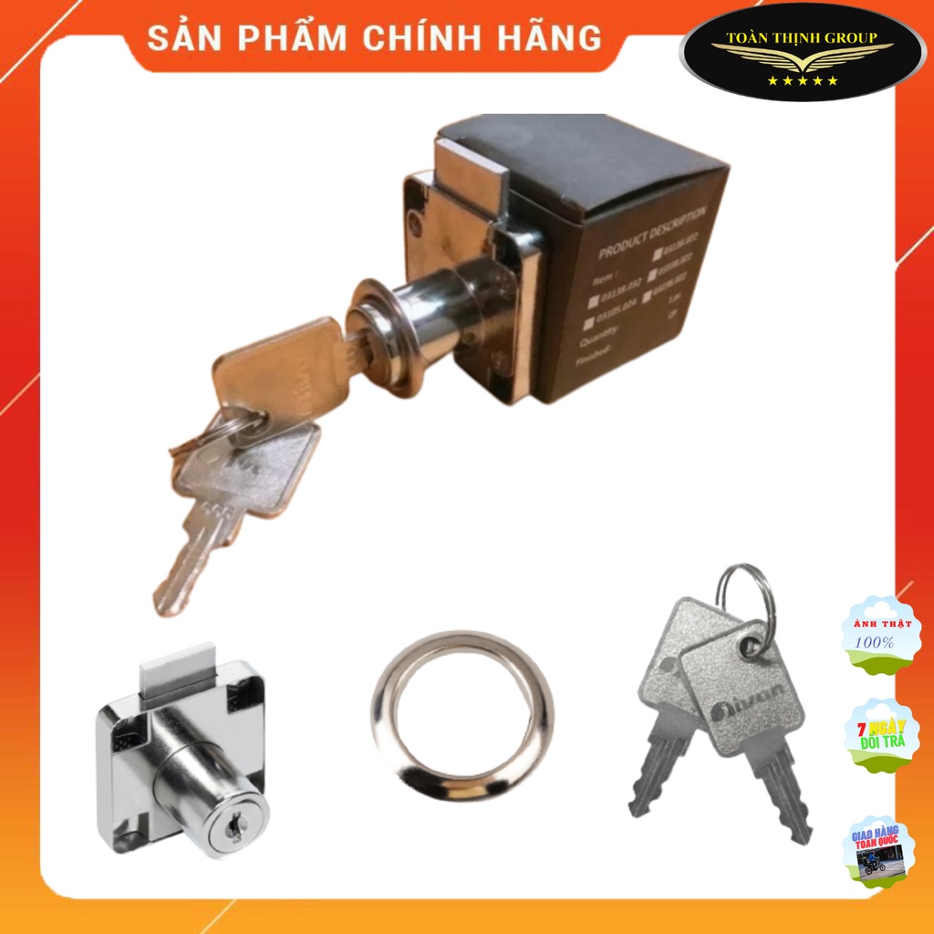Bộ Khóa Tủ Vuông Ivan & Hammer Hợp Kim Kẽm Chất Lượng Chính Hãng