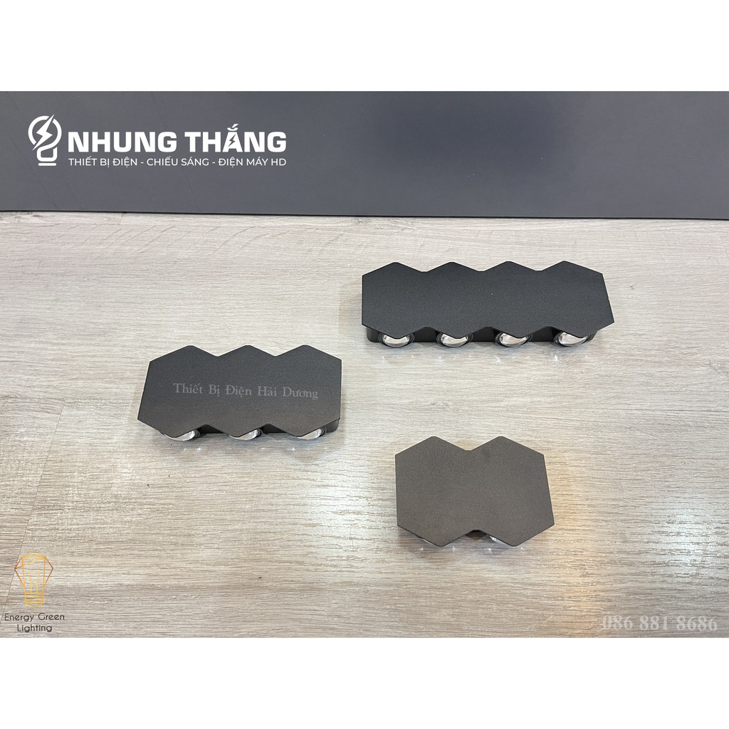 Đèn Hắt Tường Chống Nước 2 Đầu Chiếu Sáng DT-2269 4W-6W Ánh Sáng Trắng/Vàng/Nhiều Màu - Chip Led Siêu Sáng-BH 1 Năm