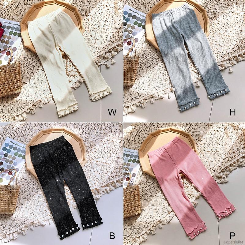 Quần legging màu trơn sành điệu cho bé gái