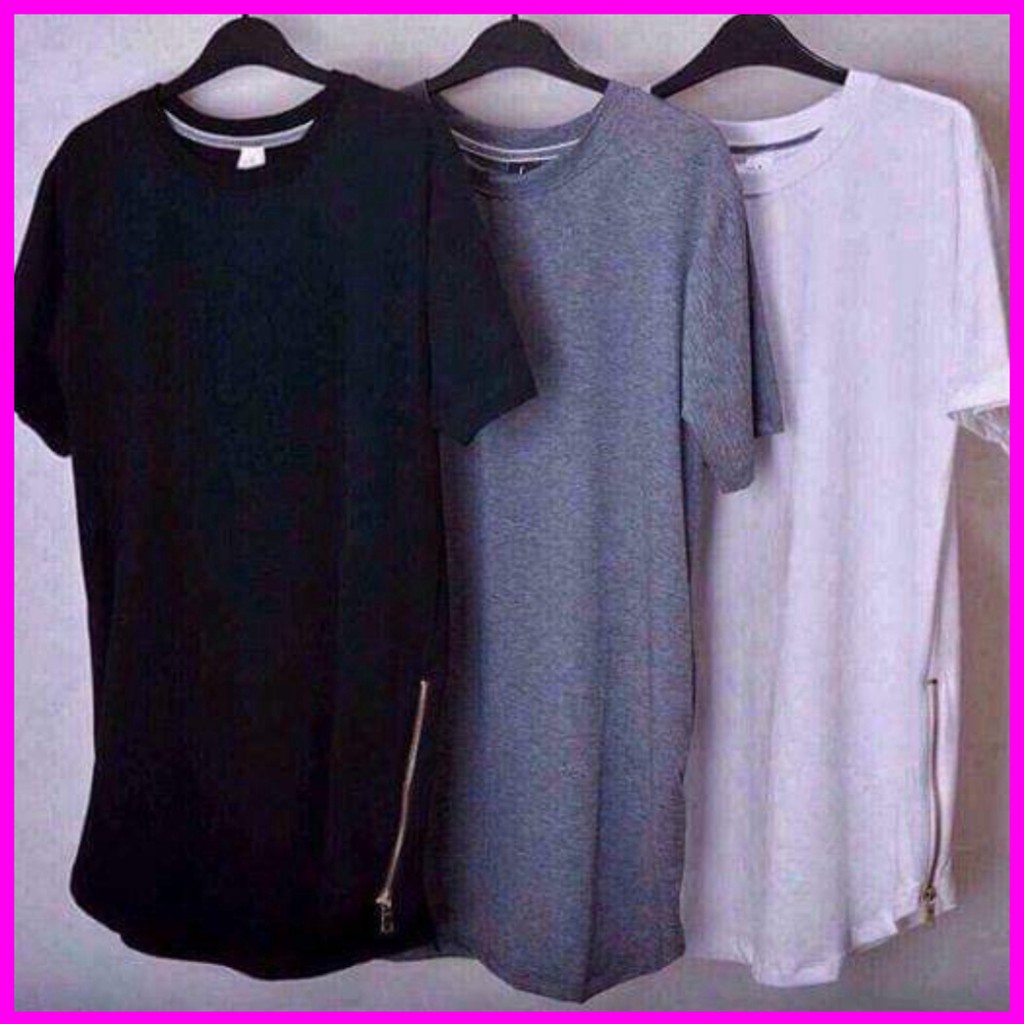 (Bán giá gốc)  Áo thun nam nữ long tee zipper vải cotton dày mịn bao đẹp