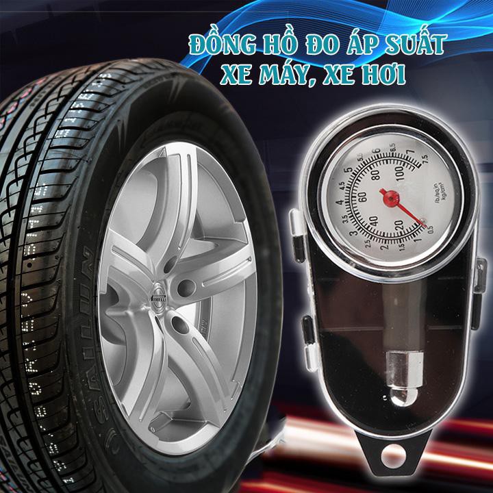 Đồng hồ đo áp suất lốp xe máy ô tô