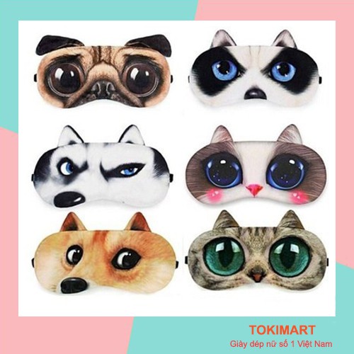 Miếng bịt mắt ngủ, miếng che mắt ngủ văn phòng 3D hình ảnh hoạt hình dễ thương có túi gel làm mát mắt hot trend 2021