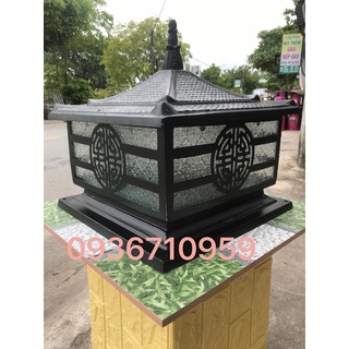 ĐÈN TRỤ CỔNG NHÔM ĐÚC MÁI NGÓI D400 SIÊU ĐẸP, SIÊU BỀN  - HP6054