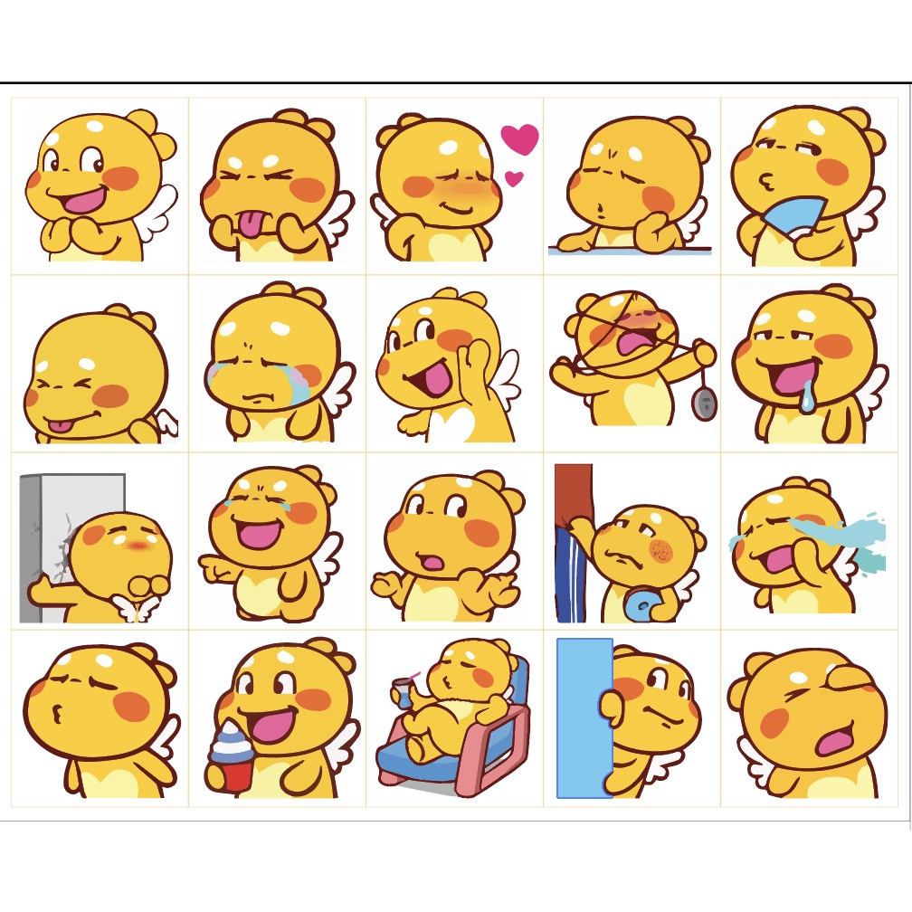 Full 80 Sticker Qoobee dễ thương chất liệu Decal dán Chống Thấm Nước trang trí Laptop, Nón bảo hiểm, Điện thoại