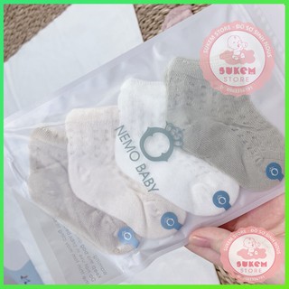 Tất cho bé/ tất lưới hè set 4 đôi nemo mềm mỏng