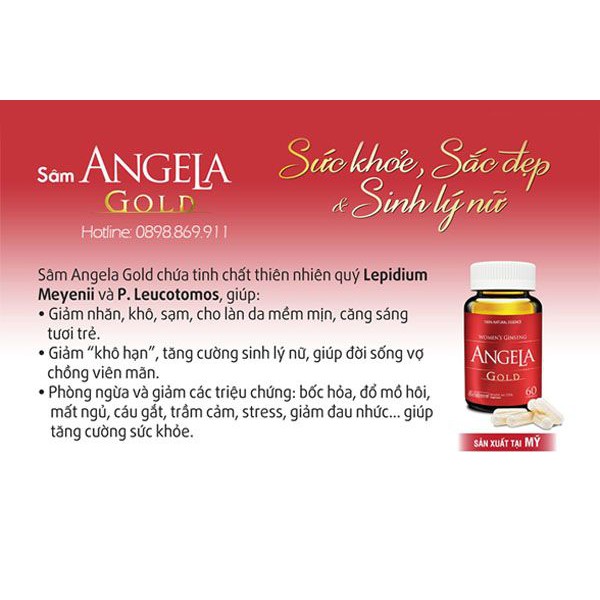 Sâm Angela Gold Hộp 60 Viên, Sinh Lý Nữ, Chính Hãng, Nội Tiết Tố, Full Tích Điểm - Kaisa.vn | BigBuy360 - bigbuy360.vn