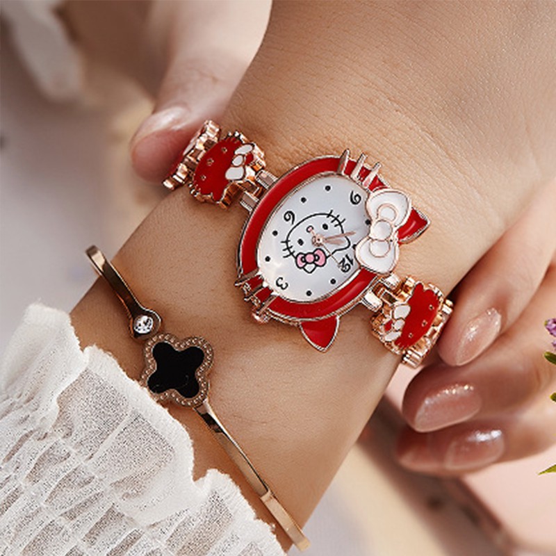 Đồng hồ Hello Kitty Đồng hồ trẻ em bé gái Đồng hồ trẻ em Đồng hồ đeo tay hoạt hình dễ thương