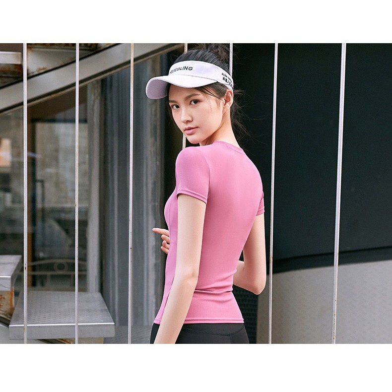 Áo tập Gym -Yoga ngắn Tay Cực Kì Tôn dáng Chất Mịn cực Đẹp ,Hàng Quảng Châu (AA1)