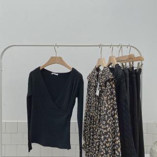 STARROOM Áo len cổ V #99940( xanh green / đen / xanh navy/be)
