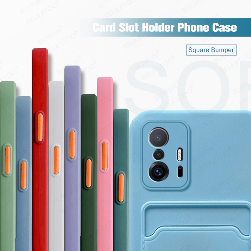 Ốp điện thoại tpu mềm dạng ví đựng thẻ cho Xiaomi 11T Pro Xiomi Xiaomi 11 T11 Mi11T 11TPro