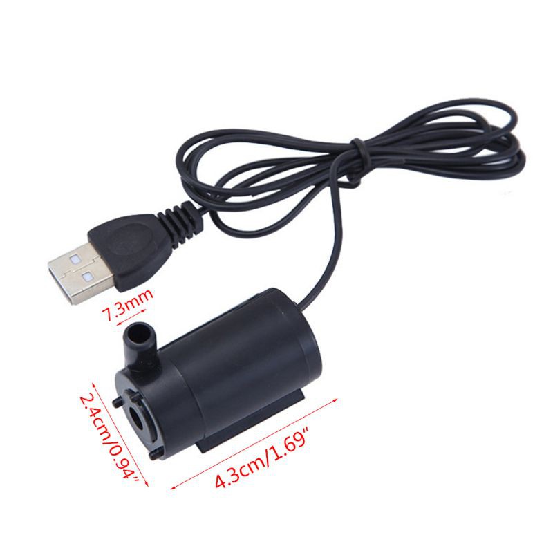 Máy Bơm Nước Mini Cho Hồ Cá Cổng Usb Dc 5v 2-3l / Phút