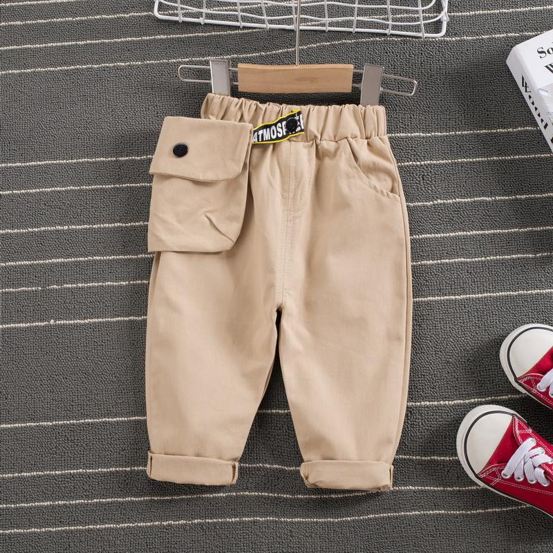 Quần Dài Cotton Màu Trơn Mềm Mại Cho Bé Trai