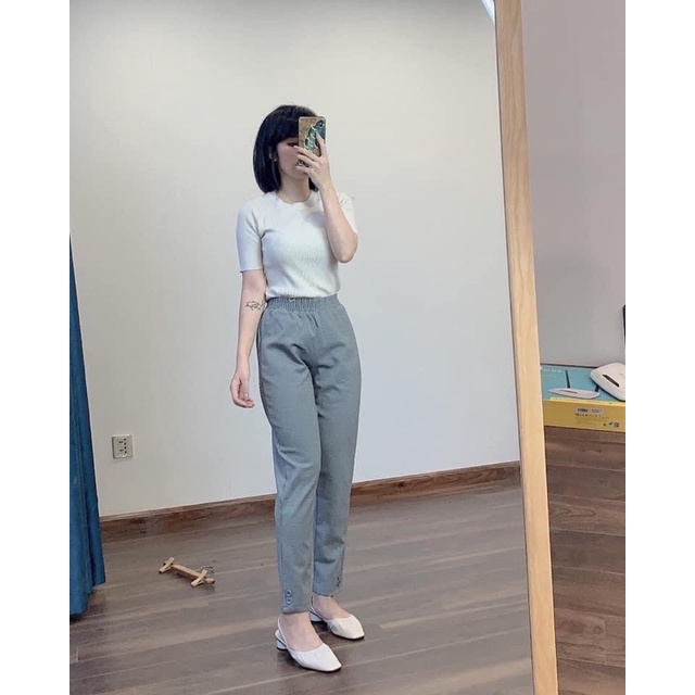 Quần Dạ Nhật Bản { Dạ Cao Cấp } Quần Dạ Nữ Dày Dặn Mềm Mịn Co Dãn 4 Chiều thấm hút mồ hôi-mã Quân Dạ