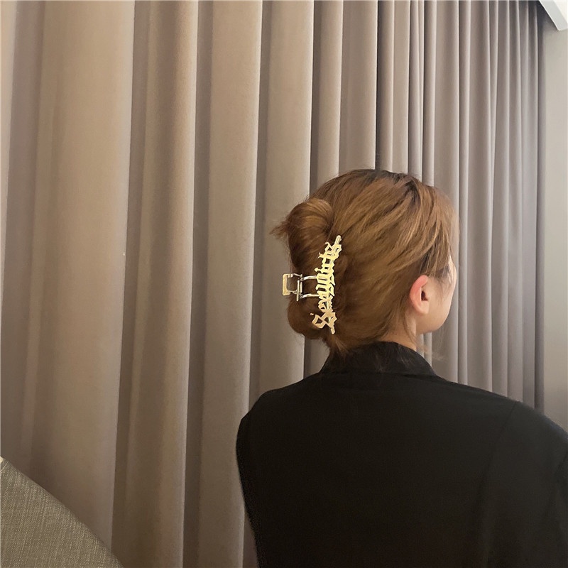 Kẹp tóc kim loại đơn giản thời trang cho nữ