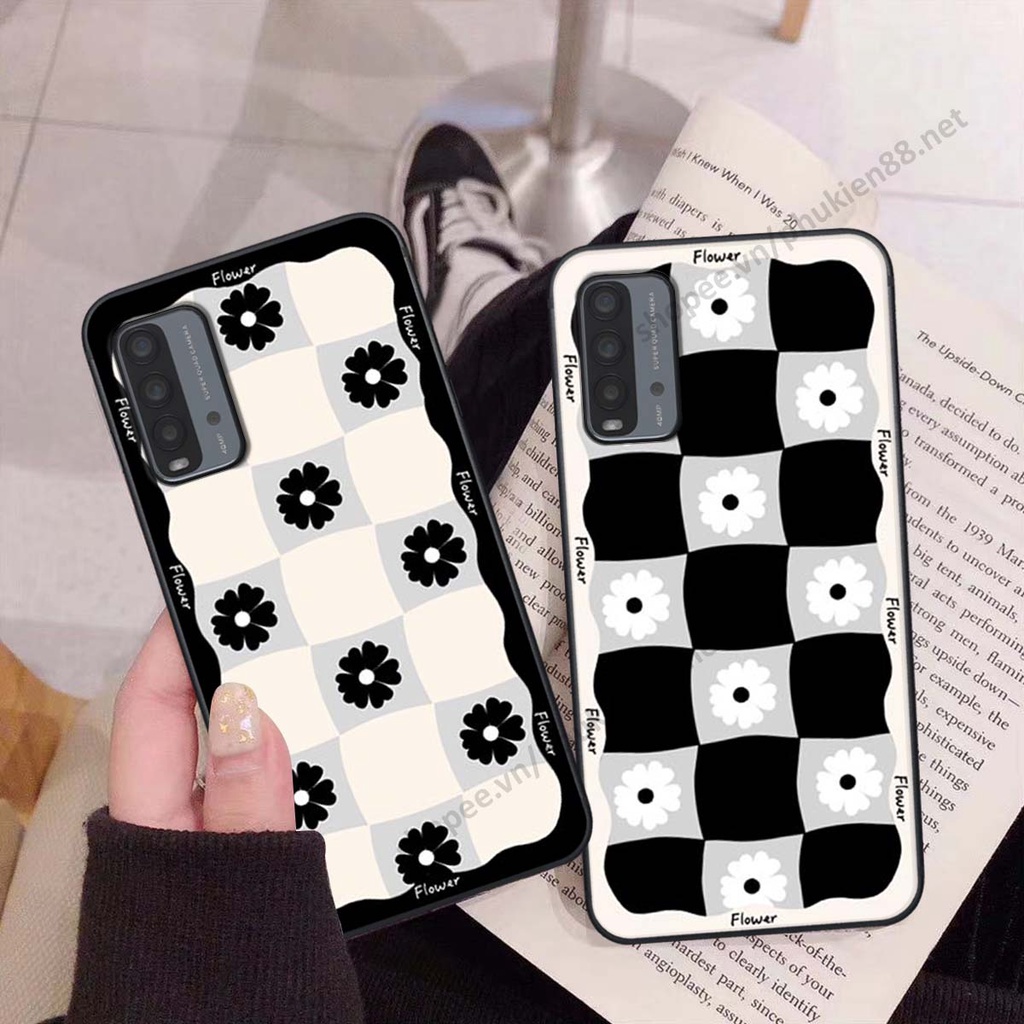 Ốp lưng Xiaomi Redmi 9T ốp điện thoại LineBear, bé tóc xù, hoa siêu đẹp