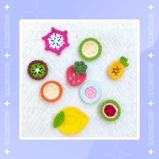 Ghim pin cài áo, balo, túi xách trái cây nhiệt đới, handmade bằng len
