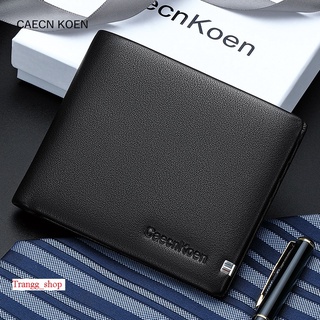 Ví Nam Dáng Ngắn Da Bò CaecnKoen Full Hộp Đựng Cao Cấp