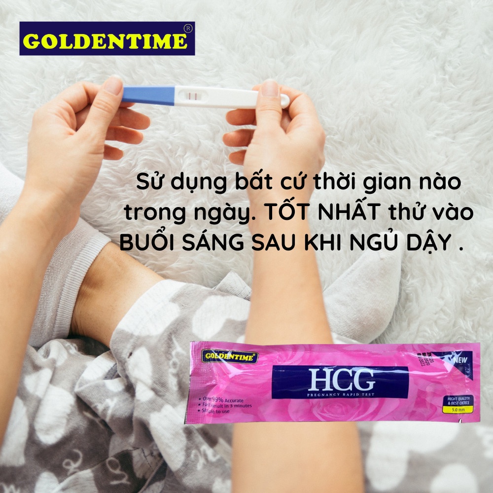 Que thử thai bút thử thai test nhanh độ chính xác cao của Goldentime