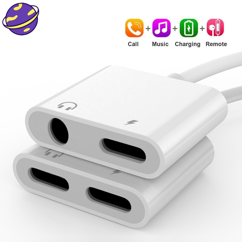 Đầu chuyển đổi tai nghe 2 trong thích hợp cho IP11 12 Pro X XS Max I6 7 8 Plus