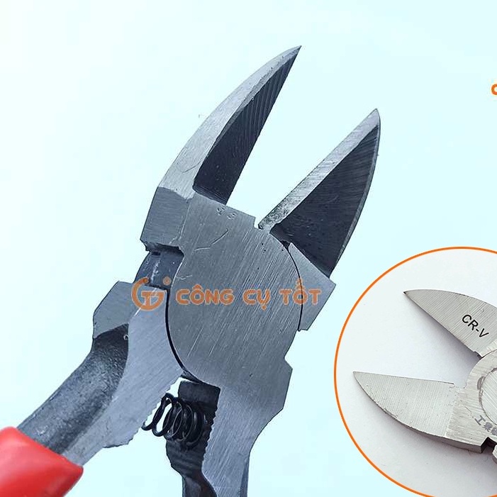 Kìm vát cắt bavia nhựa Kapusi lưỡi thép CR-V