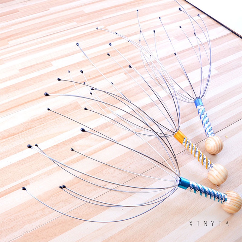 [Hàng mới về] Dụng cụ massage da đầu hình con bạch tuộc bằng thép không gỉ giúp thư giãn