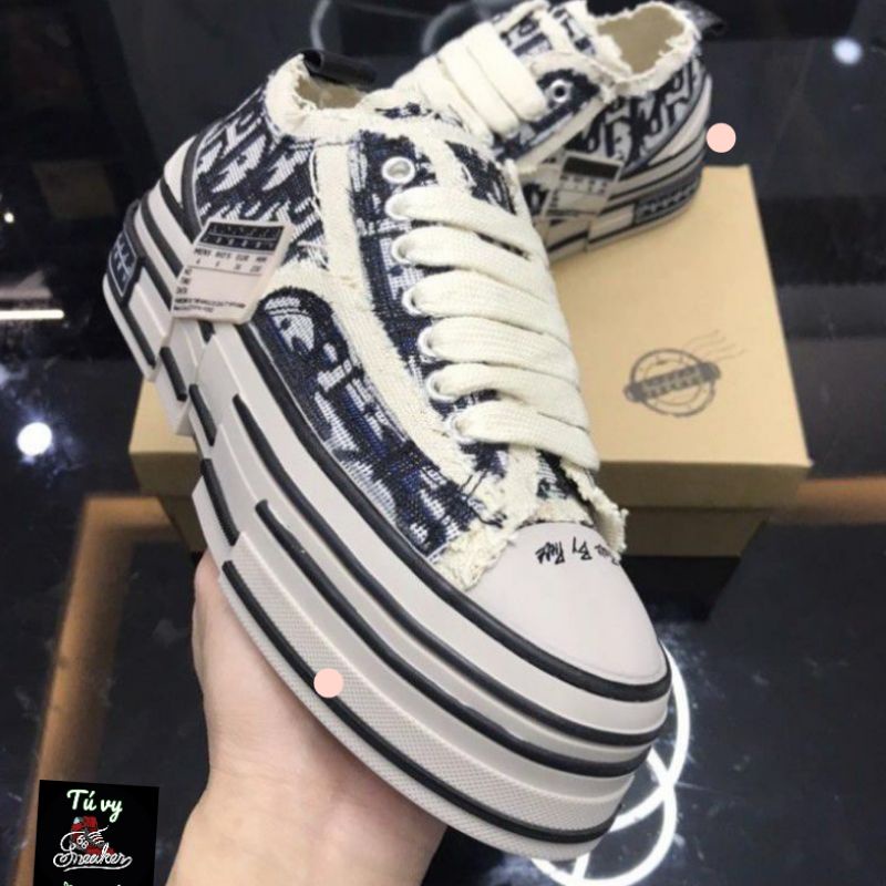 [MSP] Giày CV_Xvessel x Dior đế gỗ Nam Nữ Đủ Size siêu hót trend 2021[full bok,bill]