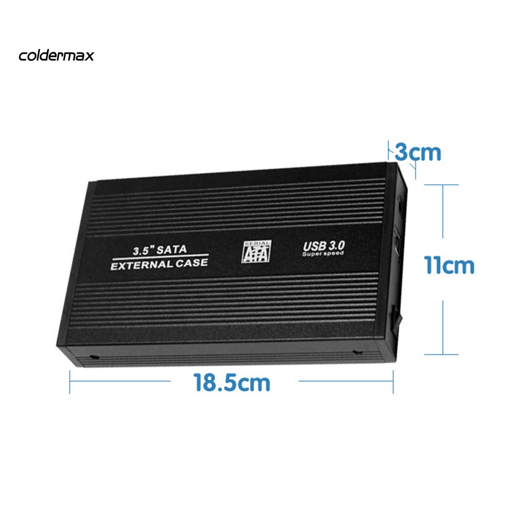COLD 3.5-Inch SATA HDD Enclosure Black USB 3.0 2.0 HDD Enclosure Sturdy