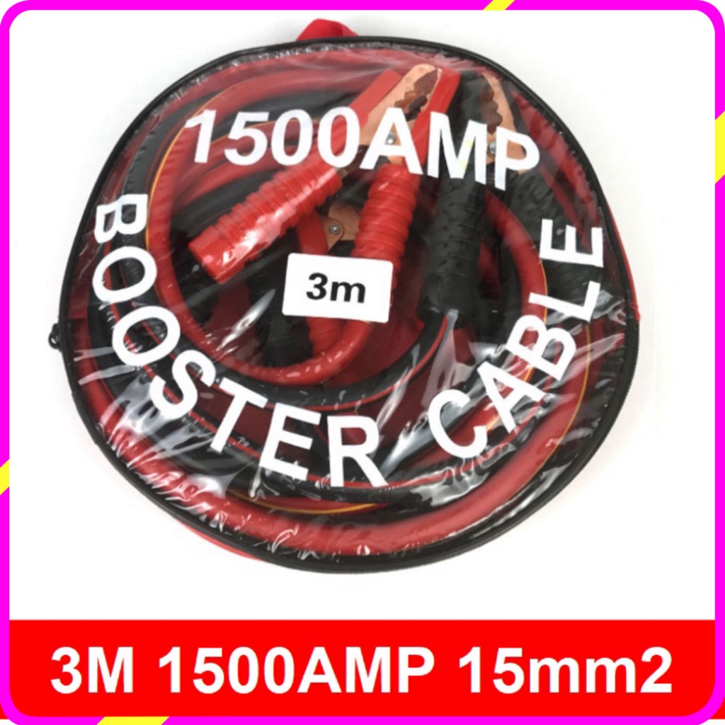 Dây câu bình ắc quy ô tô dài 3m dòng 1500A, dây nguồn DC 15mm2, sợi đơn đường kính ruột dẫn