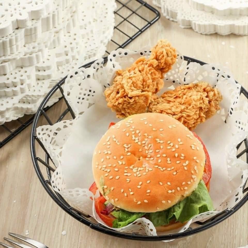 TẬP GIẤY NẾN THẤM DẦU THỰC PHẨM KHỔ VUÔNG 24 CM LOẠI 40 TỜ SIÊU THẤM