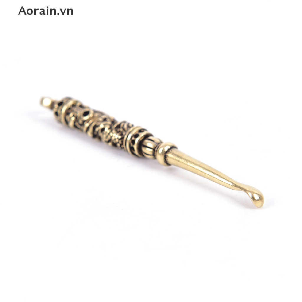 [Hàng mới về] Thìa lấy ráy tai đầu nhỏ kiêm móc khóa bằng đồng thau phong cách cổ điển