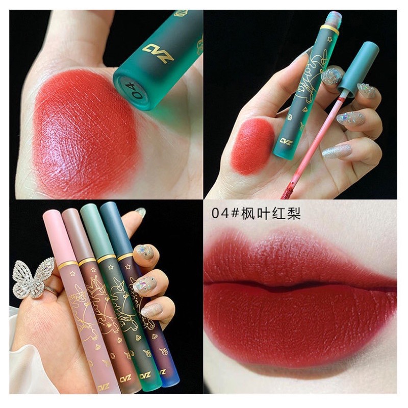 Set son 4 thỏi CVZ kì lân hot hit vỏ xinh chất son đẹp vỏ cute