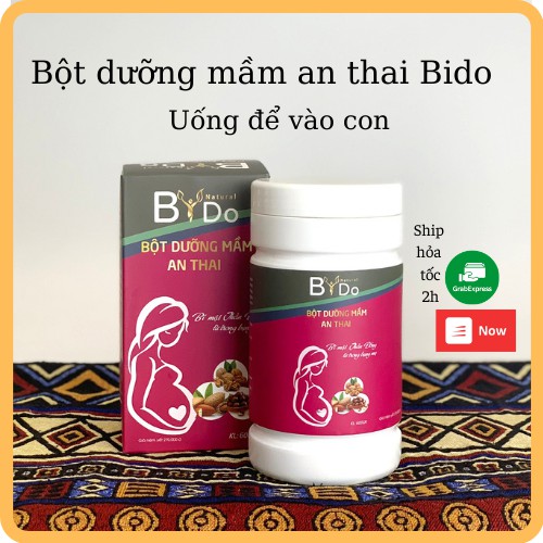 Combo 2 hộp Ngũ Cốc Bà Bầu Dưỡng Mầm An Thai Bido 600 gram, giảm nghén cho mẹ, giúp bé tăng cân